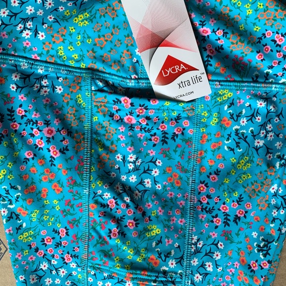 LANDSEND Women’s High Waisted Cropped Leg Swim Cover Up Modest Leggings w/Pocket - Picture 4 of 5